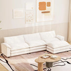 The Varenzo White L-Sectional Sofa