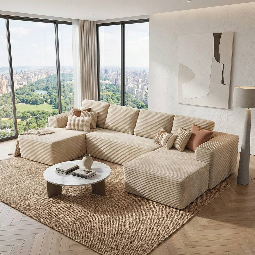 The Summit U-Shaped Sectional Boneless Couch
