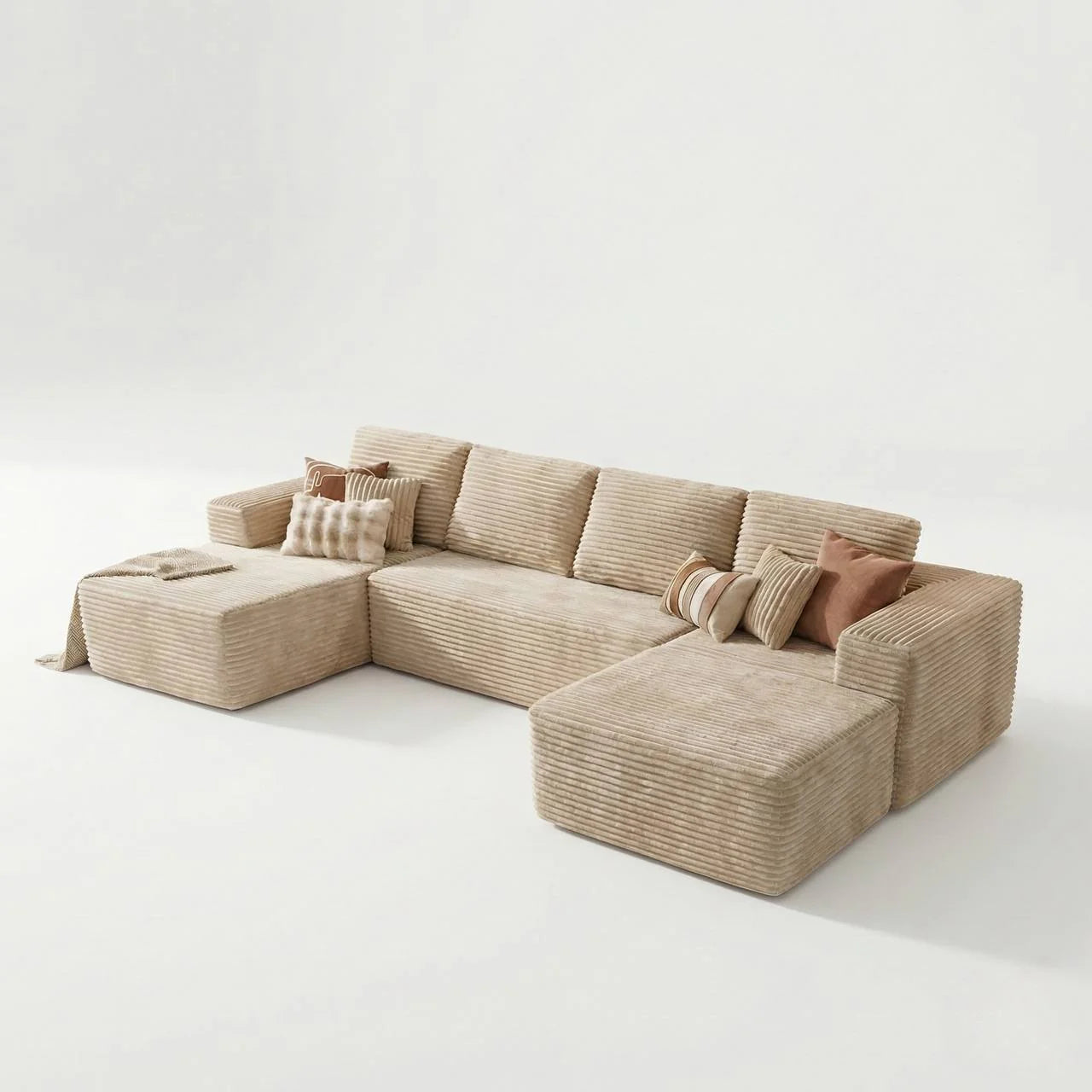The Summit U-Shaped Sectional Boneless Couch