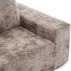 The Velura Minimalist U-Shaped Modular Velvet Sectional Sofa